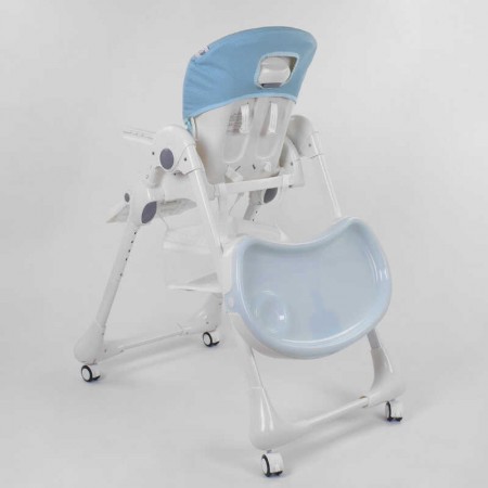 Стульчик для кормления Toti W-48406 мягкий PU, мягкий вкладыш, 4 колеса, съемный столик