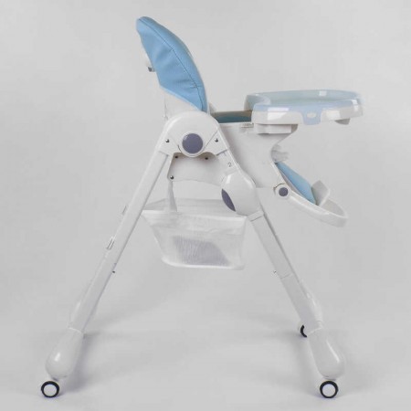 Стульчик для кормления Toti W-48406 мягкий PU, мягкий вкладыш, 4 колеса, съемный столик