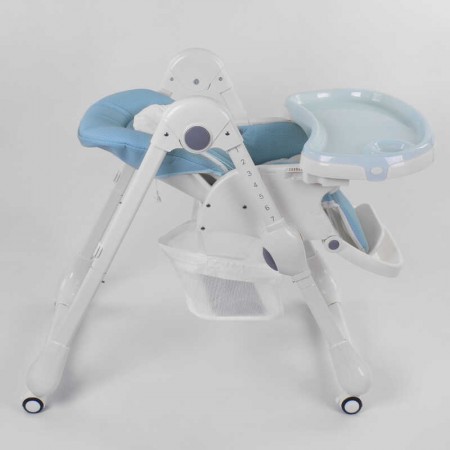 Стульчик для кормления Toti W-48406 мягкий PU, мягкий вкладыш, 4 колеса, съемный столик