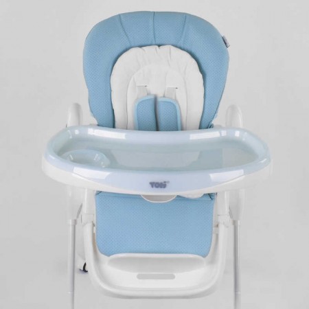 Стульчик для кормления Toti W-48406 мягкий PU, мягкий вкладыш, 4 колеса, съемный столик