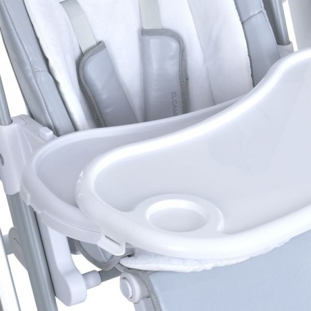 Стульчик-качели ME 1102 DEBUT Gentle Gray р/к,ел.прив.,для годув, 5точ.рем.,тайм,муз., св.сірий
