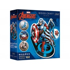 Деревянный пазл Trefl Wood Craft Marvel Бесстрашный Капитан Америка, 160 элементов 20194