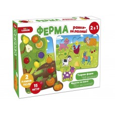 Игра настольная Ферма Рамки-вкладыши 2в1 Magdum ME5032-14