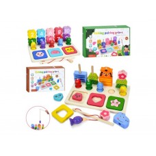 Деревянная игрушка многофункциональная доска MD 0371, 3в1, с пирамидками и рыбалкой, 2 вида Деревянная игрушка многофункциональная доска MD 0371, 3в1, с пирамидками и рыбалкой, 2 вида
