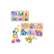 Деревянная игрушка Рамка-вкладыш пазлы, 2 вида (цена за 1шт) MD0730