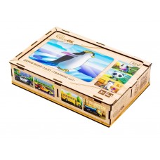 Деревянный пазл 4в1 Животные, 15 элементов Puz-10369