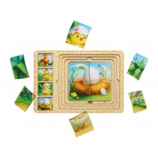 Сортер-пазл Этапы развития курочки 24х16х1 см, Ubumblebees PSF018 Сортер-пазл Этапы развития курочки 24х16х1 см, Ubumblebees PSF018