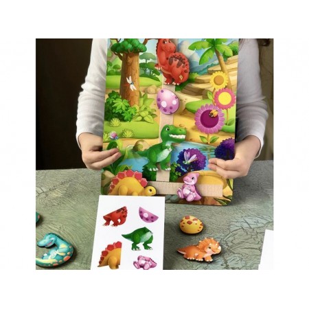 Игра на липучке с карточками Долина динозавров 33х24 см, Ubumblebees PSF038 Игра на липучке с карточками Долина динозавров 33х24 см, Ubumblebees PSF038