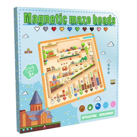 Деревянная магнитная доска BabyToys с стилусом и сортером
