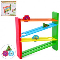 Деревянный трек BabyToys MD 0849 с фигурками, 3 шт