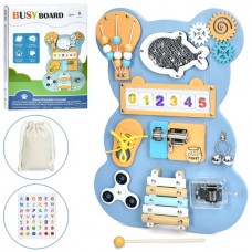 Бизиборд деревянный BabyToys MD 1525 с музыкой и ксилофоном Бизиборд деревянный BabyToys MD 1525 с музыкой и ксилофоном