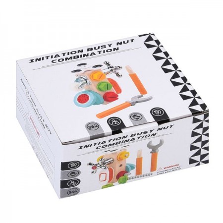 Деревянный бизикуб BabyToys MD 0757 с подвижными деталями