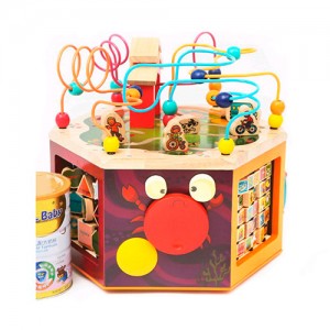 Деревянная игрушка Центр развивающий MD 2602, лабиринт, Bluetooth, музыка, свет, подвижные детали