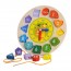 Дерев'яний годинник-вкладиш BabyToys зі шнурівкою