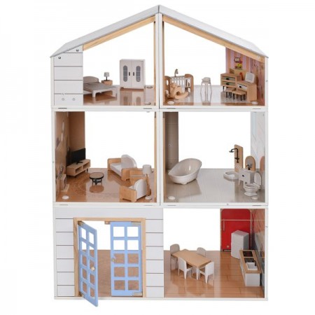 Деревянная игрушка Домик MD 0750 60,5-30-в90см, 3 этажа, мебель, в кор-ке, 65,5-35,5-20см Деревянная игрушка Домик MD 0750 60,5-30-в90см, 3 этажа, мебель, в кор-ке, 65,5-35,5-20см