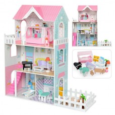 Деревянный кукольный домик BabyToys MD 1670 с мебелью