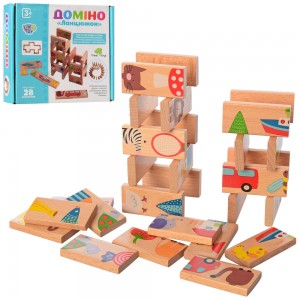 Деревянная игрушка Домино MD 2421 28 деталей