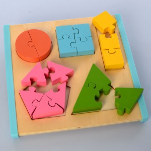 Деревянная игрушка Геометрика MD 2639 фигуры-пазлы, 17 деталей
