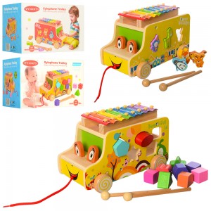 Дерев'яна іграшка Гра MD тисячі сто сімдесят три машинка, каталка, ксилофон, сортер
