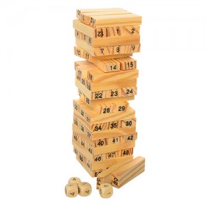 Дерев'яна іграшка Гра MD 1 211 вежа, 51 блок, кубики