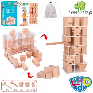 Деревянная игрушка Игра MD 1585 Башня, блоки, инструменты