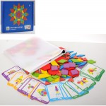 Деревянная игрушка Игра MD 2239 многоугольники/блоки, карточки, 155 деталей