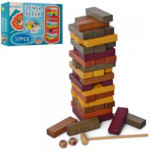 Деревянная игрушка Игра MD 2681 башня, блоки, молоточек, кубики