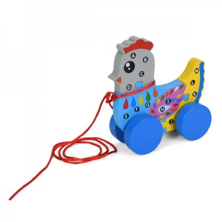 Дерев'яна каталка BabyToys MD 0754 тварина на колесах Дерев'яна каталка BabyToys MD 0754 тварина на колесах