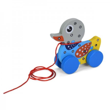 Дерев'яна каталка BabyToys MD 0754 тварина на колесах Дерев'яна каталка BabyToys MD 0754 тварина на колесах
