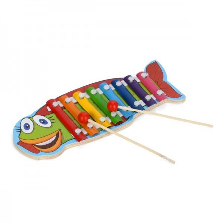 Дитячий ксилофон BabyToys MD 0763 дерев'яний 8 тонів Дитячий ксилофон BabyToys MD 0763 дерев'яний 8 тонів
