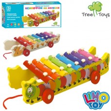 Деревянная игрушка Ксилофон MD 0881 8 тонов, каталка на шнуре, 29-12,5-5,5см, 2 палочки, 2 вида, в кор-ке Деревянная игрушка Ксилофон MD 0881 8 тонов, каталка на шнуре, 29-12,5-5,5см, 2 палочки, 2 вида, в кор-ке