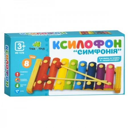 Деревяний ксилофон BabyToys MD 1378 на 8 тонів Деревяний ксилофон BabyToys MD 1378 на 8 тонів