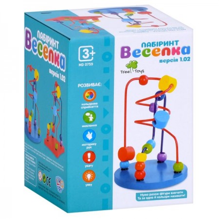 Деревянный лабиринт на проволоке BabyToys MD 0759, 16 см Деревянный лабиринт на проволоке BabyToys MD 0759, 16 см