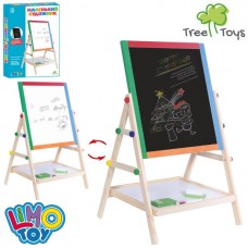 Деревянный мольберт BabyToys MD 0897 двухсторонний магнитный Деревянный мольберт BabyToys MD 0897 двухсторонний магнитный