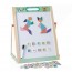 Деревянная игрушка Мольберт MD 1380 34-23-в44см, доска двухсторонняя (для рисования мелом/маркером-магнитная), магнитные фигуры, украинский алфавит, цифры, математические знаки, маркер, мел (цветная, 4шт), губка, в кор-ке