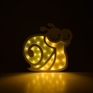 Дерев'яна іграшка Нічник MD 2077 слон 30 см / равлик 26 см, світло