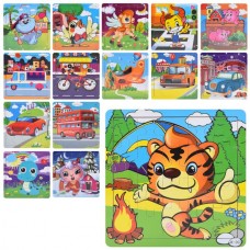 Деревянная игрушка Пазлы MD 0741 16дет, микс видов, в пакете, 15-15-0,5см Деревянная игрушка Пазлы MD 0741 16дет, микс видов, в пакете, 15-15-0,5см