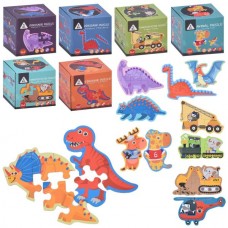 Деревянные пазлы BabyToys MD 0765 транспорт животные Деревянные пазлы BabyToys MD 0765 транспорт животные