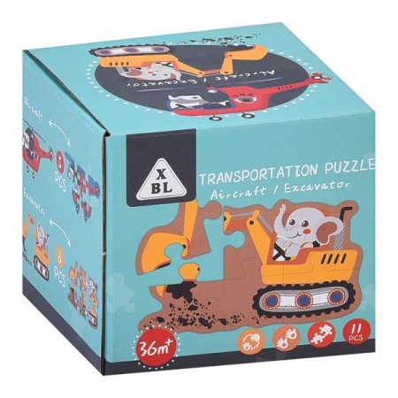Дерев'яні пазли BabyToys MD 0765 транспорт тварини Дерев'яні пазли BabyToys MD 0765 транспорт тварини