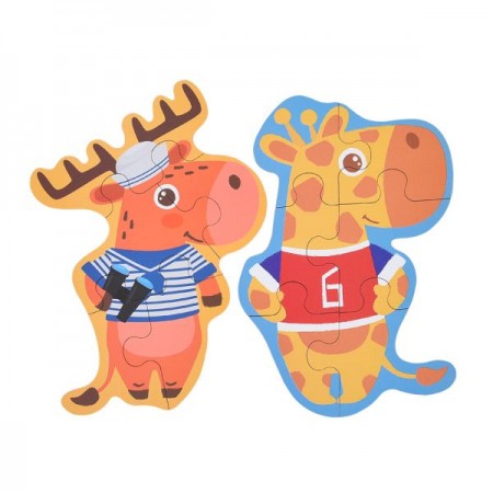 Дерев'яні пазли BabyToys MD 0765 транспорт тварини Дерев'яні пазли BabyToys MD 0765 транспорт тварини