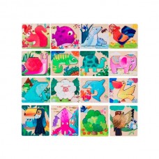 Деревянные пазлы BabyToys MD 0798, 16 видов для детей Деревянные пазлы BabyToys MD 0798, 16 видов для детей