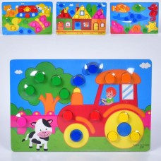 Деревянные пазлы BabyToys MD 1501 для малышей 15 деталей