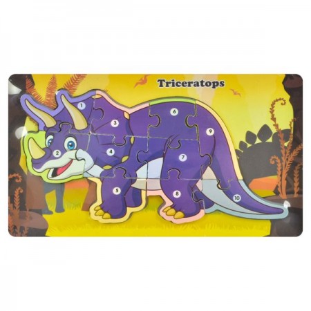 Дерев'яні пазли BabyToys MD 1924, 12 видів, від 2 років Дерев'яні пазли BabyToys MD 1924, 12 видів, від 2 років