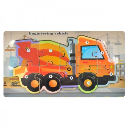 Дерев'яні пазли BabyToys MD 1924, 12 видів, від 2 років Дерев'яні пазли BabyToys MD 1924, 12 видів, від 2 років