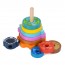 Дерев'яна піраміда BabyToys Космічна, 8 кілець, 15,5см Дерев'яна піраміда BabyToys Космічна, 8 кілець, 15,5см