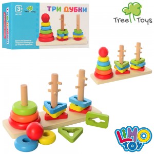 Дерев’яна іграшка Пірамідка-ключ MD 1321, 22 см