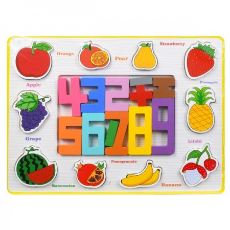 Деревянная рамка-вкладыш BabyToys MD 0783 с цифрами