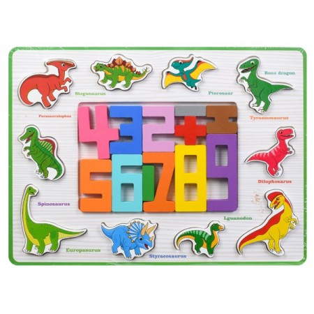 Деревянная рамка-вкладыш BabyToys MD 0783 с цифрами