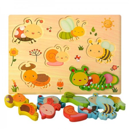 Деревянная рамка-вкладыш BabyToys MD 1186 для малышей Деревянная рамка-вкладыш BabyToys MD 1186 для малышей