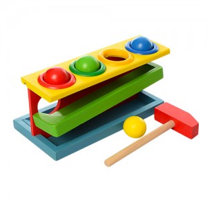 Деревянная игрушка Стучалка MD 0026-1 молоточек, шарики 4шт